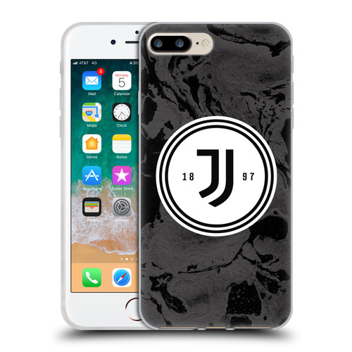 Juventus Football Club Art Monochrome Marble Logo Soft Gel Case for Apple iPhone 7 Plus / iPhone 8 Plus