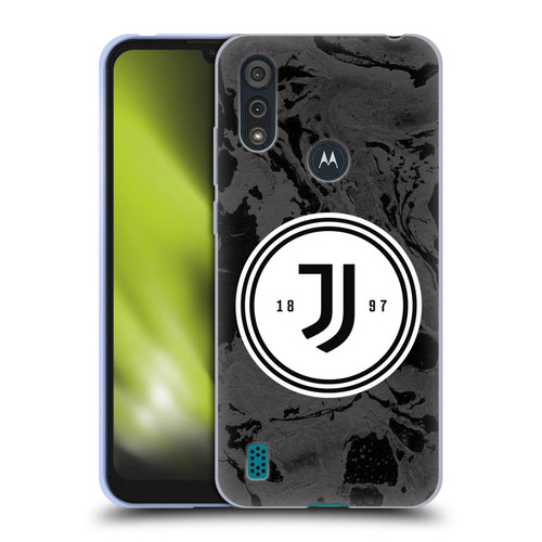 Juventus Football Club Art Monochrome Marble Logo Soft Gel Case for Motorola Moto E6s (2020)