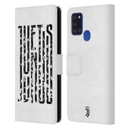 Juventus Football Club Graphic Logo  Fans Leather Book Wallet Case Cover For Samsung Galaxy A21s (2020)