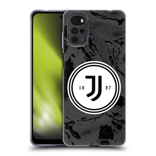 Juventus Football Club Art Monochrome Marble Logo Soft Gel Case for Motorola Moto G22