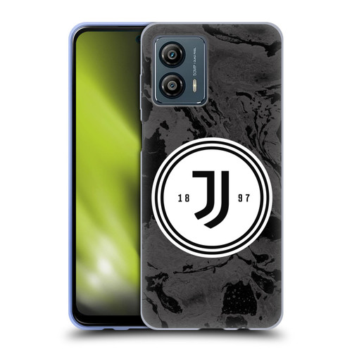 Juventus Football Club Art Monochrome Marble Logo Soft Gel Case for Motorola Moto G53 5G