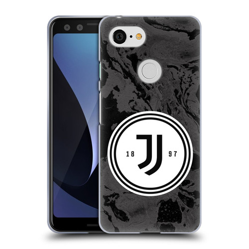 Juventus Football Club Art Monochrome Marble Logo Soft Gel Case for Google Pixel 3