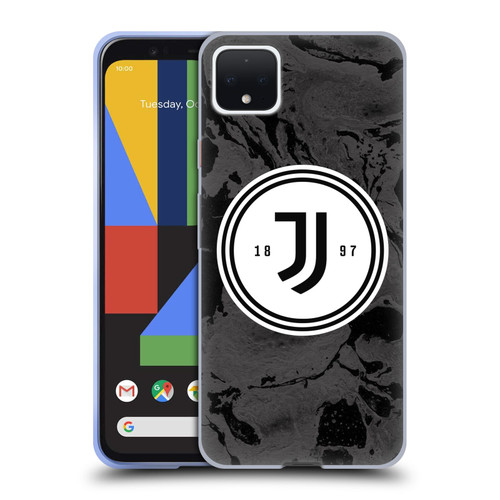 Juventus Football Club Art Monochrome Marble Logo Soft Gel Case for Google Pixel 4 XL