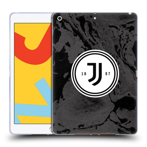 Juventus Football Club Art Monochrome Marble Logo Soft Gel Case for Apple iPad 10.2 2019/2020/2021