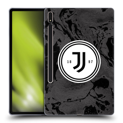 Juventus Football Club Art Monochrome Marble Logo Soft Gel Case for Samsung Galaxy Tab S8 Plus