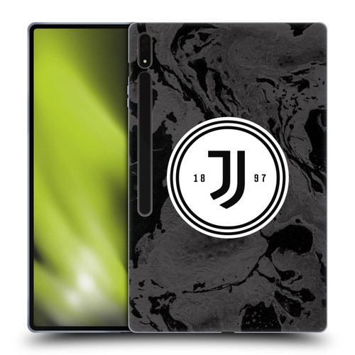 Juventus Football Club Art Monochrome Marble Logo Soft Gel Case for Samsung Galaxy Tab S8 Ultra