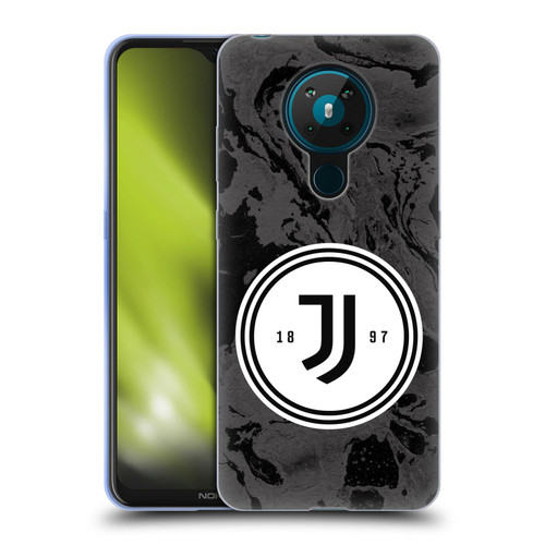 Juventus Football Club Art Monochrome Marble Logo Soft Gel Case for Nokia 5.3