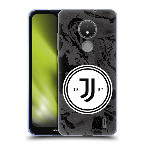 Juventus Football Club Art Monochrome Marble Logo Soft Gel Case for Nokia C21