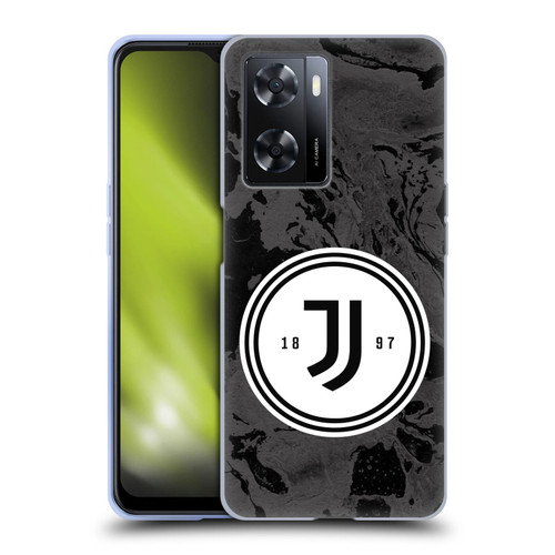 Juventus Football Club Art Monochrome Marble Logo Soft Gel Case for OPPO A57s