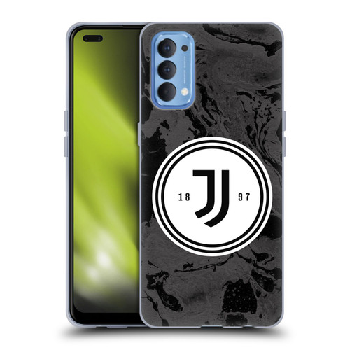 Juventus Football Club Art Monochrome Marble Logo Soft Gel Case for OPPO Reno 4 5G