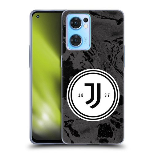 Juventus Football Club Art Monochrome Marble Logo Soft Gel Case for OPPO Reno7 5G / Find X5 Lite