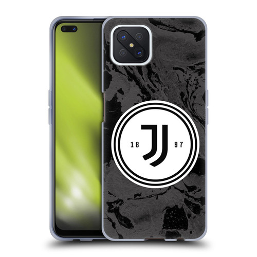 Juventus Football Club Art Monochrome Marble Logo Soft Gel Case for OPPO Reno4 Z 5G