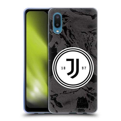 Juventus Football Club Art Monochrome Marble Logo Soft Gel Case for Samsung Galaxy A02/M02 (2021)