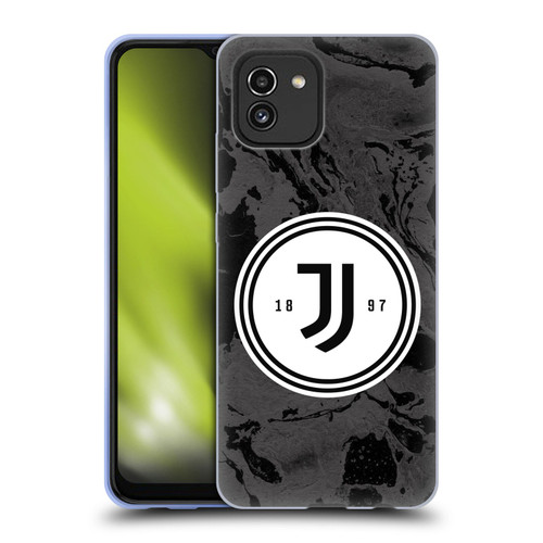 Juventus Football Club Art Monochrome Marble Logo Soft Gel Case for Samsung Galaxy A03 (2021)