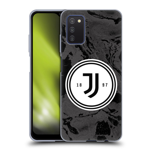 Juventus Football Club Art Monochrome Marble Logo Soft Gel Case for Samsung Galaxy A03s (2021)