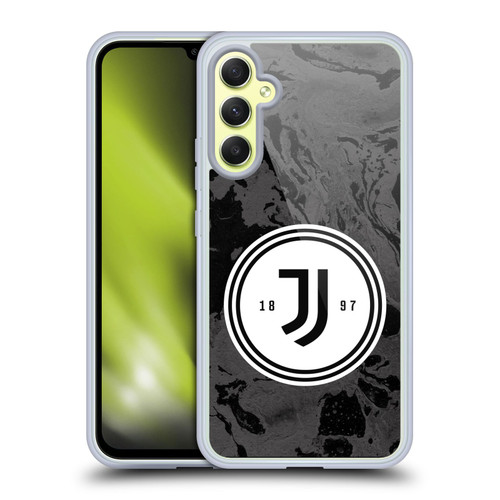 Juventus Football Club Art Monochrome Marble Logo Soft Gel Case for Samsung Galaxy A34 5G