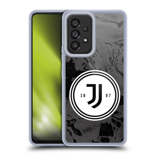 Juventus Football Club Art Monochrome Marble Logo Soft Gel Case for Samsung Galaxy A53 5G (2022)