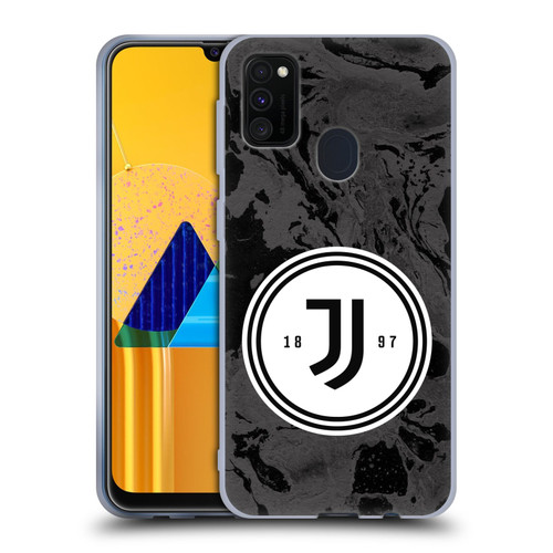 Juventus Football Club Art Monochrome Marble Logo Soft Gel Case for Samsung Galaxy M30s (2019)/M21 (2020)