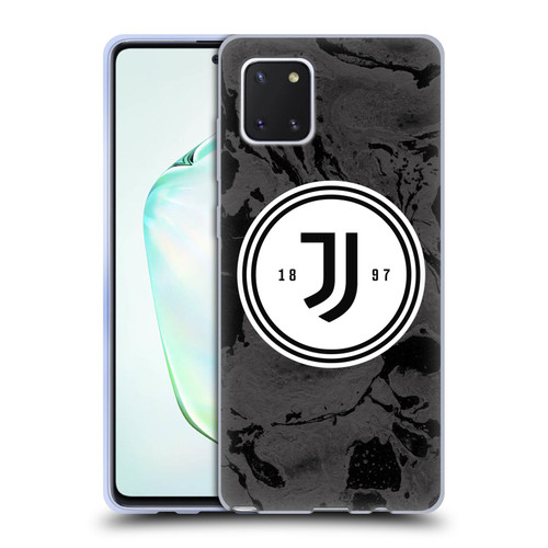 Juventus Football Club Art Monochrome Marble Logo Soft Gel Case for Samsung Galaxy Note10 Lite