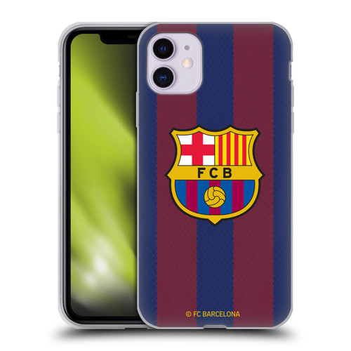 FC Barcelona 2023/24 Crest Kit Home Soft Gel Case for Apple iPhone 11