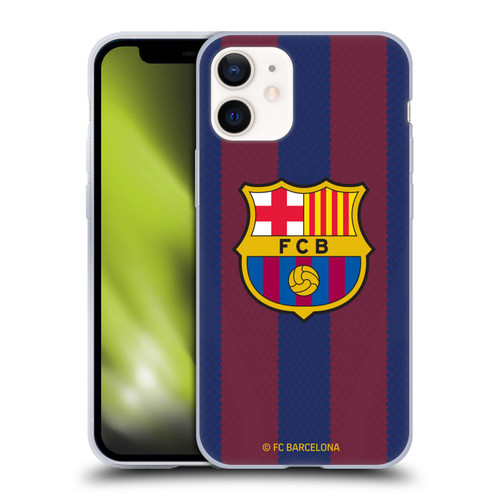 FC Barcelona 2023/24 Crest Kit Home Soft Gel Case for Apple iPhone 12 Mini