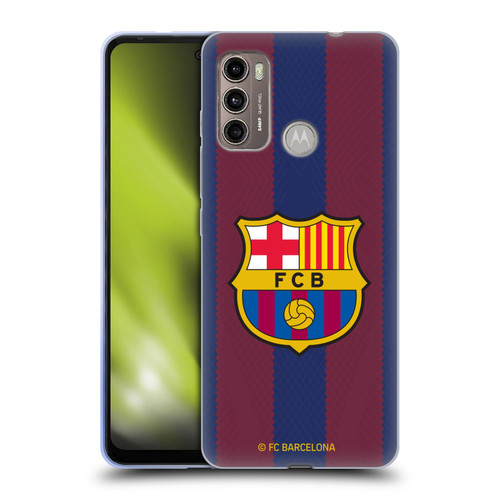 FC Barcelona 2023/24 Crest Kit Home Soft Gel Case for Motorola Moto G60 / Moto G40 Fusion