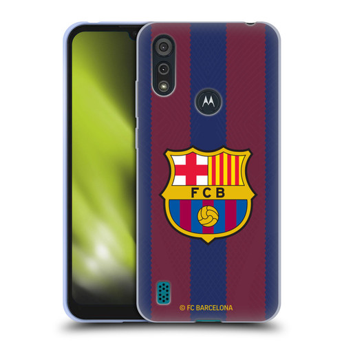 FC Barcelona 2023/24 Crest Kit Home Soft Gel Case for Motorola Moto E6s (2020)