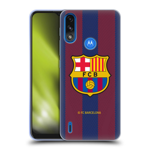 FC Barcelona 2023/24 Crest Kit Home Soft Gel Case for Motorola Moto E7 Power / Moto E7i Power