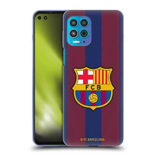 FC Barcelona 2023/24 Crest Kit Home Soft Gel Case for Motorola Moto G100