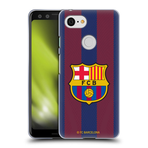 FC Barcelona 2023/24 Crest Kit Home Soft Gel Case for Google Pixel 3
