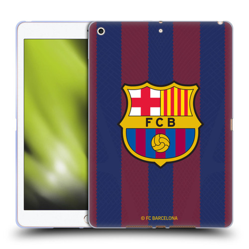 FC Barcelona 2023/24 Crest Kit Home Soft Gel Case for Apple iPad 10.2 2019/2020/2021