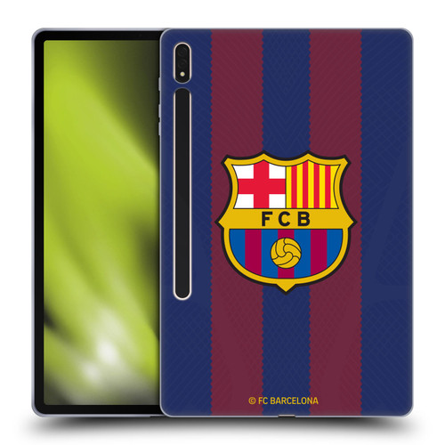 FC Barcelona 2023/24 Crest Kit Home Soft Gel Case for Samsung Galaxy Tab S8 Plus
