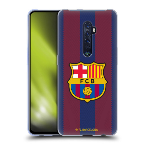 FC Barcelona 2023/24 Crest Kit Home Soft Gel Case for OPPO Reno 2