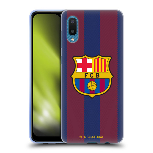 FC Barcelona 2023/24 Crest Kit Home Soft Gel Case for Samsung Galaxy A02/M02 (2021)