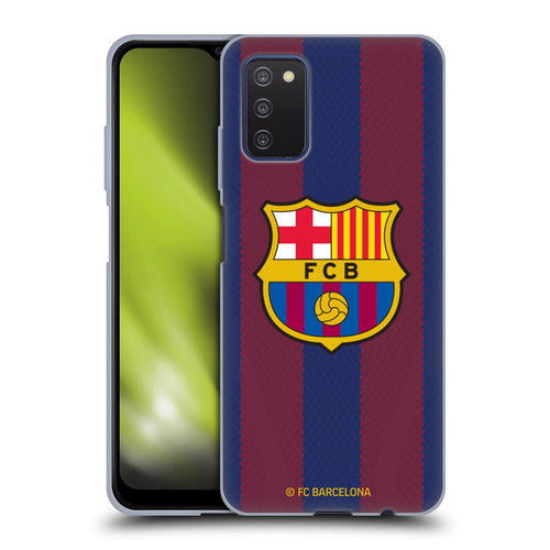 FC Barcelona 2023/24 Crest Kit Home Soft Gel Case for Samsung Galaxy A03s (2021)