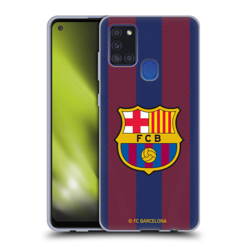 FC Barcelona 2023/24 Crest Kit Home Soft Gel Case for Samsung Galaxy A21s (2020)