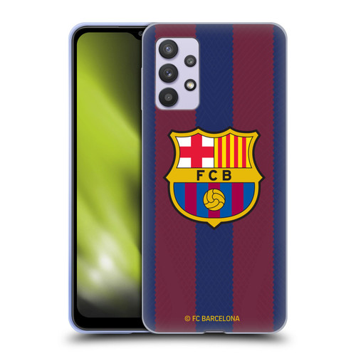 FC Barcelona 2023/24 Crest Kit Home Soft Gel Case for Samsung Galaxy A32 5G / M32 5G (2021)