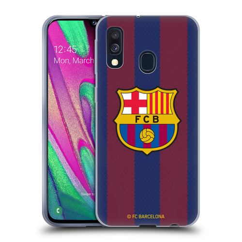 FC Barcelona 2023/24 Crest Kit Home Soft Gel Case for Samsung Galaxy A40 (2019)