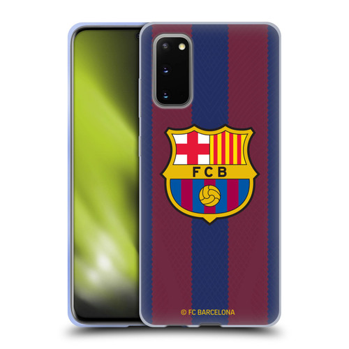 FC Barcelona 2023/24 Crest Kit Home Soft Gel Case for Samsung Galaxy S20 / S20 5G