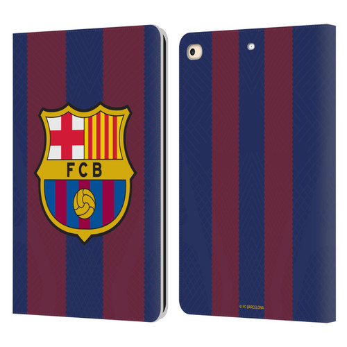FC Barcelona 2023/24 Crest Kit Home Leather Book Wallet Case Cover For Apple iPad 9.7 2017 / iPad 9.7 2018