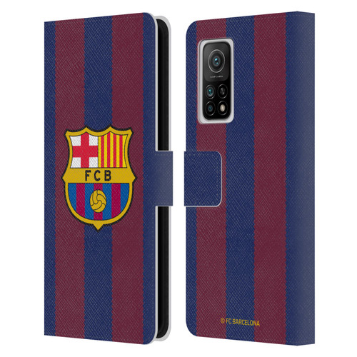 FC Barcelona 2023/24 Crest Kit Home Leather Book Wallet Case Cover For Xiaomi Mi 10T 5G