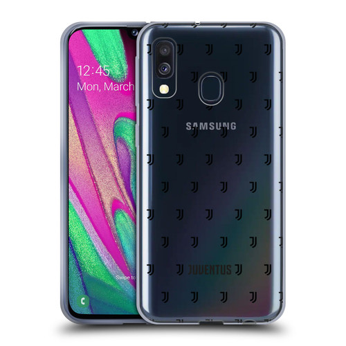 Juventus Football Club Lifestyle 2 Logomark Pattern 2 Soft Gel Case for Samsung Galaxy A40 (2019)