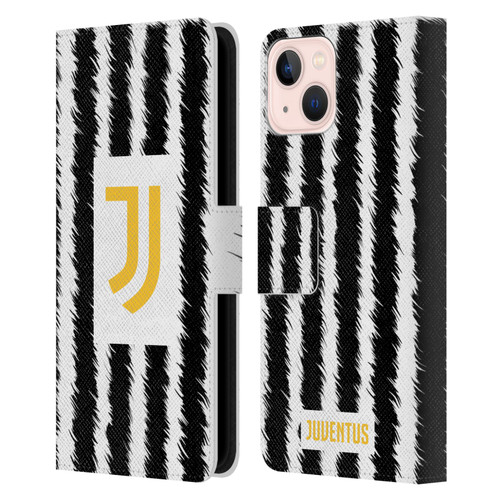 Juventus Football Club 2023/24 Match Kit Home Leather Book Wallet Case Cover For Apple iPhone 13