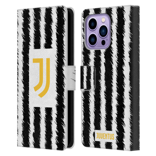 Juventus Football Club 2023/24 Match Kit Home Leather Book Wallet Case Cover For Apple iPhone 14 Pro Max