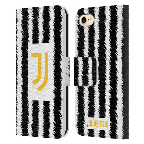 Juventus Football Club 2023/24 Match Kit Home Leather Book Wallet Case Cover For Apple iPhone 7 / 8 / SE 2020 & 2022