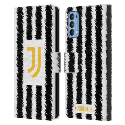 Juventus Football Club 2023/24 Match Kit Home Leather Book Wallet Case Cover For OPPO Reno 4 5G