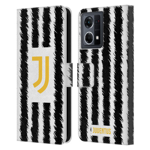 Juventus Football Club 2023/24 Match Kit Home Leather Book Wallet Case Cover For OPPO Reno8 4G