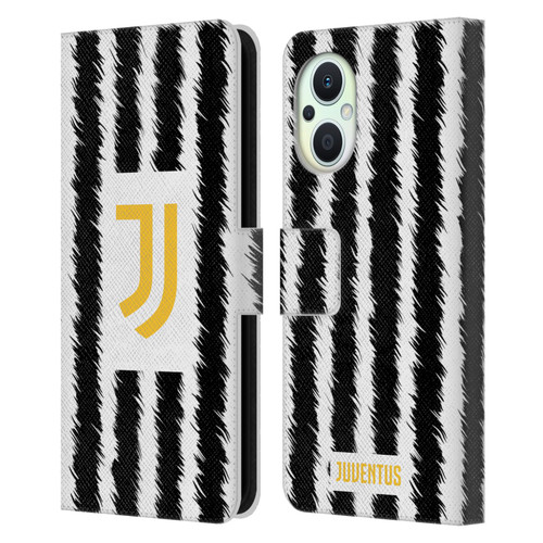 Juventus Football Club 2023/24 Match Kit Home Leather Book Wallet Case Cover For OPPO Reno8 Lite