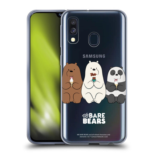 We Bare Bears Character Art Group 2 Soft Gel Case for Samsung Galaxy A40 (2019)
