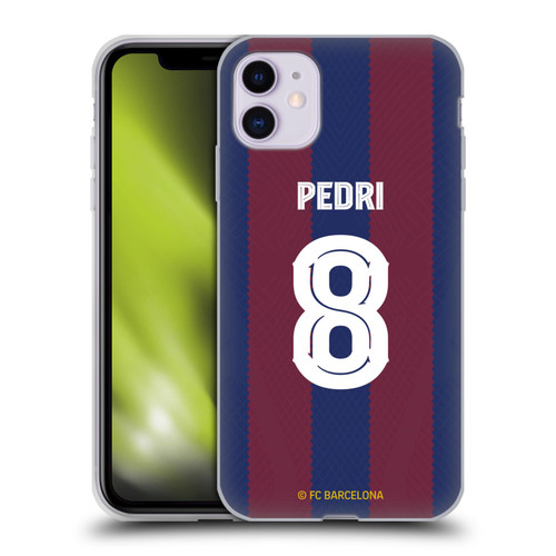 FC Barcelona 2023/24 Players Home Kit Pedri Soft Gel Case for Apple iPhone 11